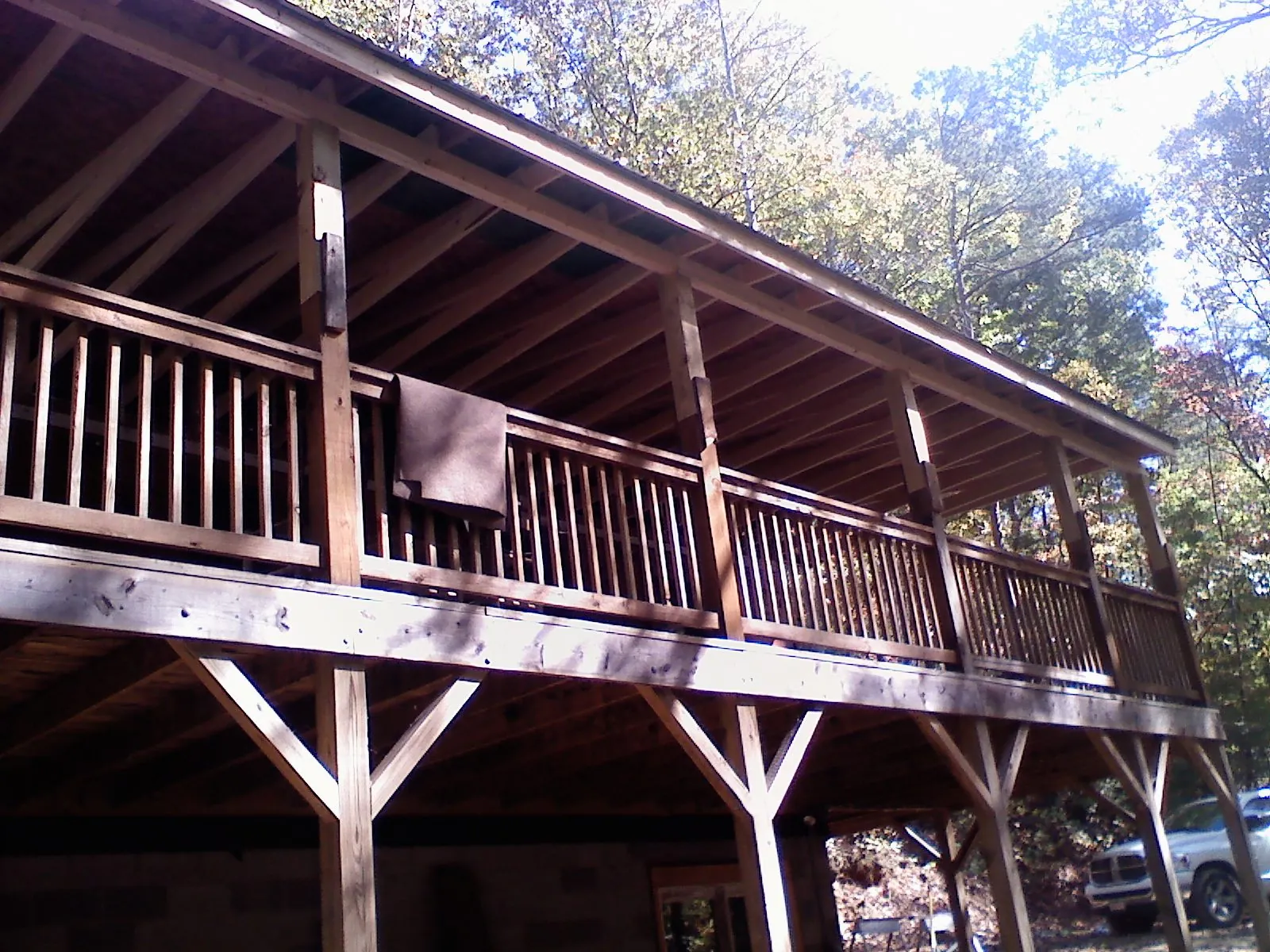 Timber framing under a new elevated porch and deck — Roof Leak Repair in Vallejo by Roofing Brothers